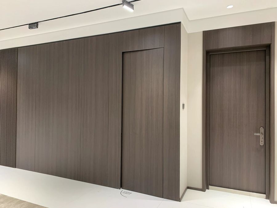 展厅护墙板与隐形门展示区实拍